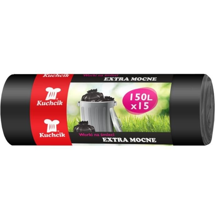 Atkritumu maisi 150L 15gab melni (30 mic)
