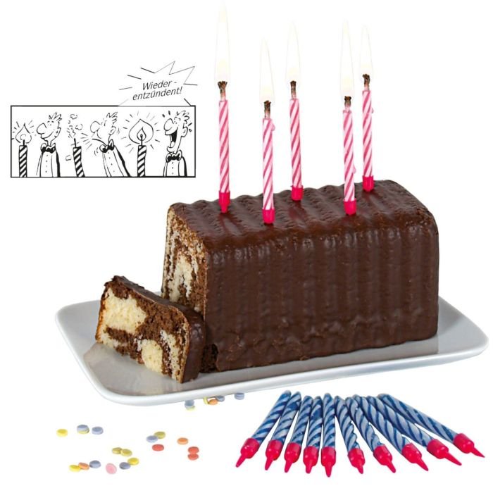 Magic birthday candles 10 pcs unblowable