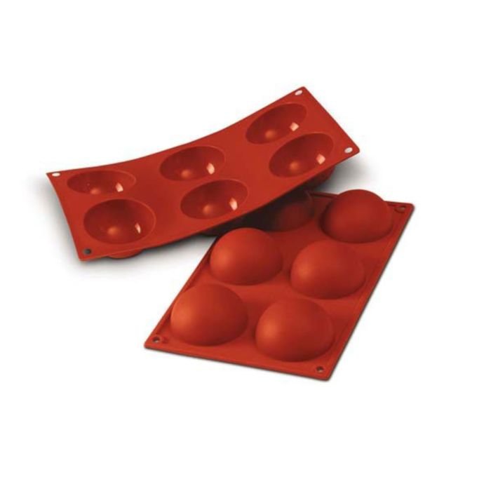 SF002 - TERRACOTTA SILICONFLEX NACKED ITEM NR.6 HALF-SPHERES ø70 MM H 35 MM