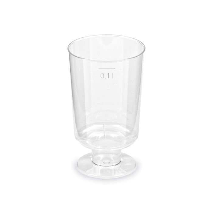 Glāzes v/l. plastmasas 100ml uz kājiņas 15gab