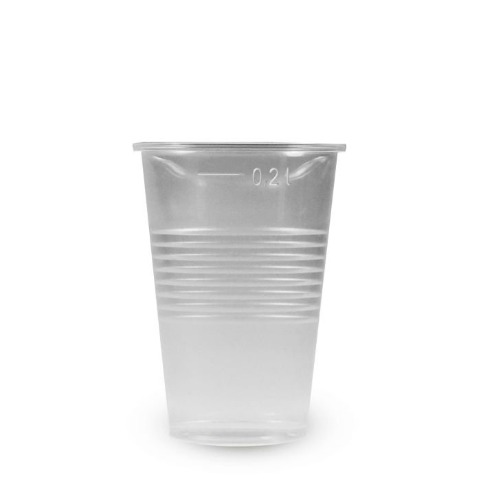 Glāzes v/l. plastmasas 200ml caurspīdīgas 15gab