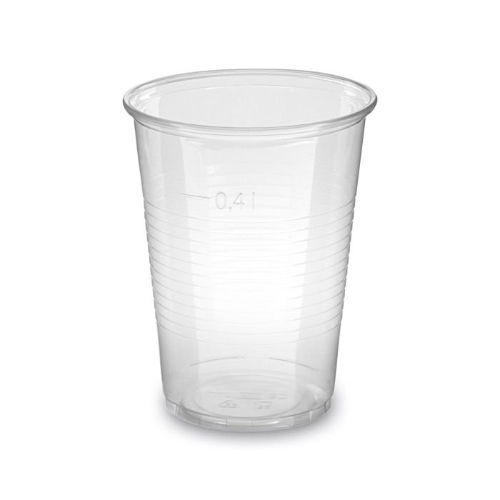 Glāzes v/l. plastmasas 400ml caurspīdīgas 50gab