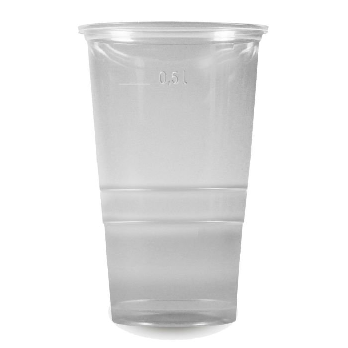 Glāzes v/l. plastmasas 500ml caurspīdīgas 10gab