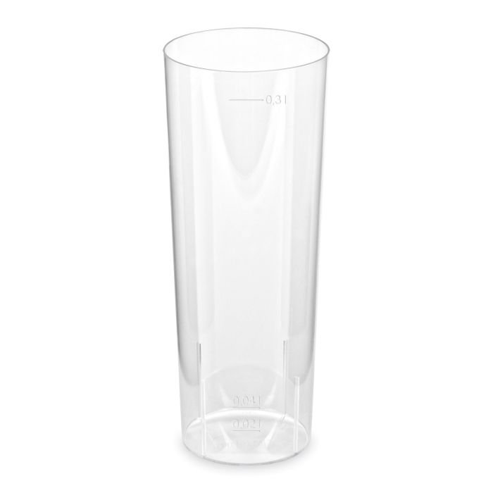 Glāzes v/l.plastmasas 300ml 10gab caurspīdīgas