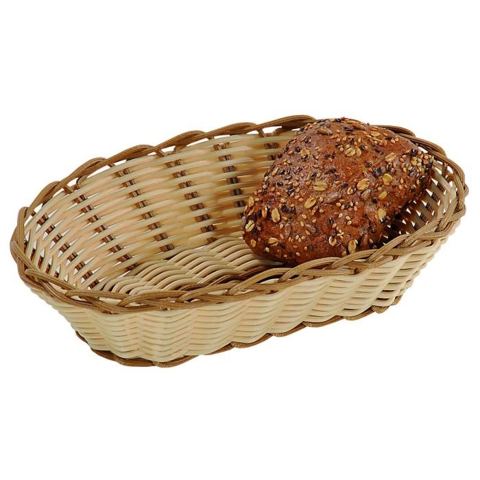 Groziņš plm. ovāls 26x17x7cm gaiši/tumši brūns