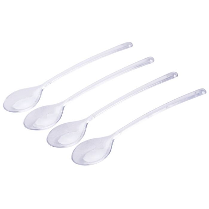 PS MINI spoons 10cm 50 pcs clear reusable