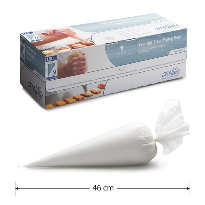 Konditorejas maisiņi vienreizējie 46x26cm (M) 100gb,COMFORT CLEAR