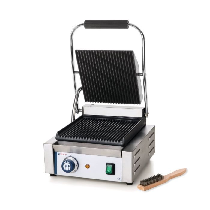 Contact grill - top and bottom ribbed