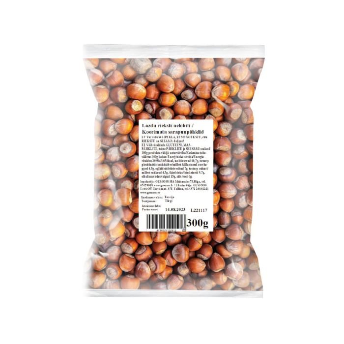 Lazdu rieksti nelobīti 300g