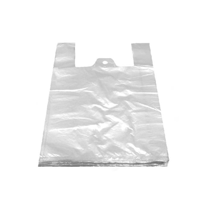 Maisiņi 4kg 25+12x45cm balti 100gab, µm6.5 HDPE