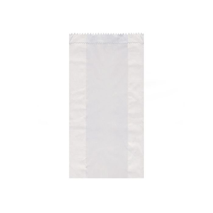 Maisiņi papīra 1kg 12+5×24cm balti 100gab