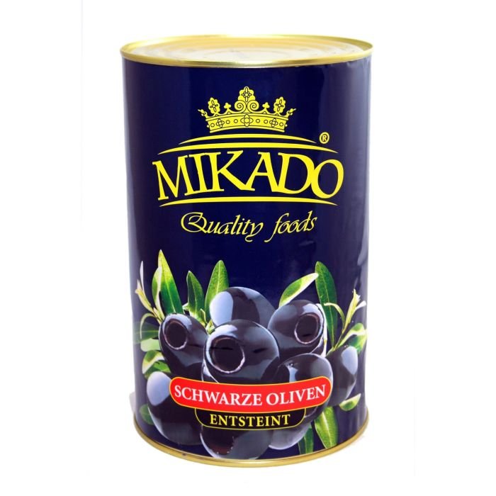 Olīvas melnās bez kauliņiem 4250ml/2000g MIKADO