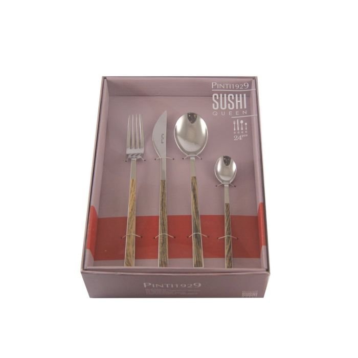 SUSHI QUEEN WENGE galda piederumu komplekts (24 piederumi)