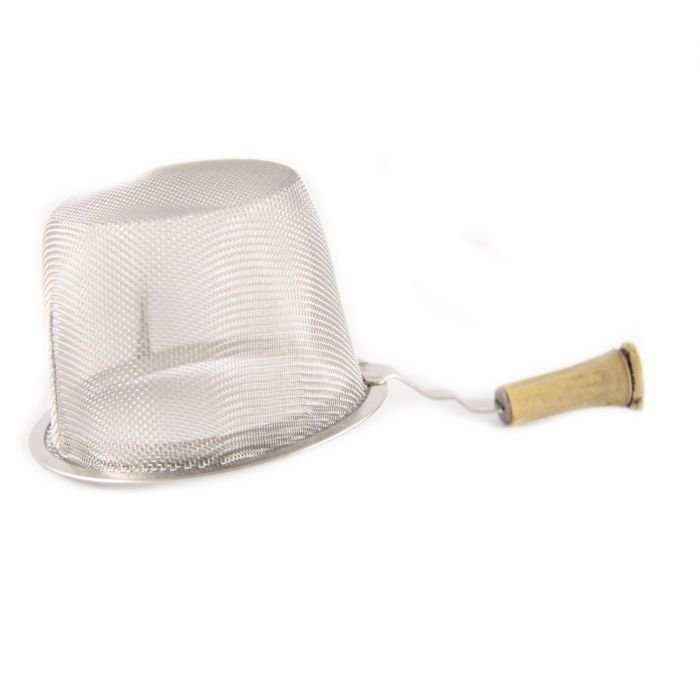 Tējas sietiņš n/t ar bambusa rokturīti ø6cm h-4cm