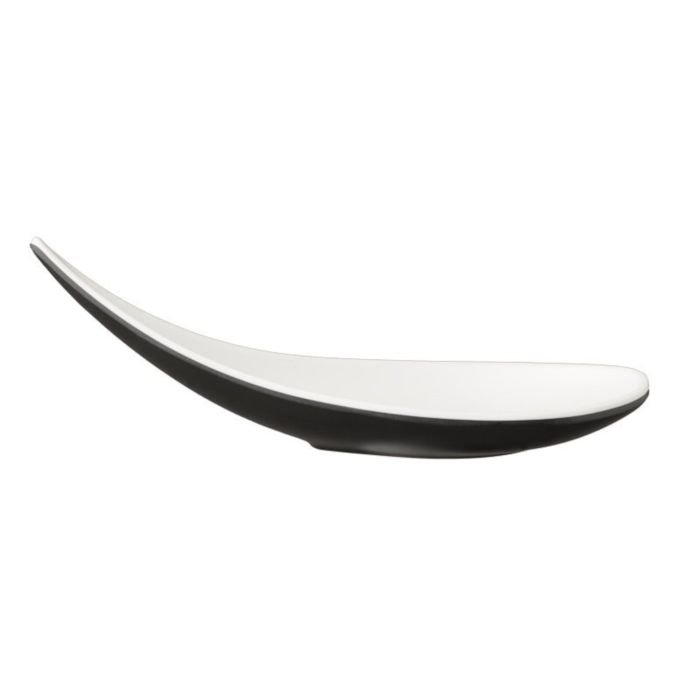Trauciņš uzkodām BOAT, 14.5x4.5cm, h-4.5cm, melnbalts, melamīna