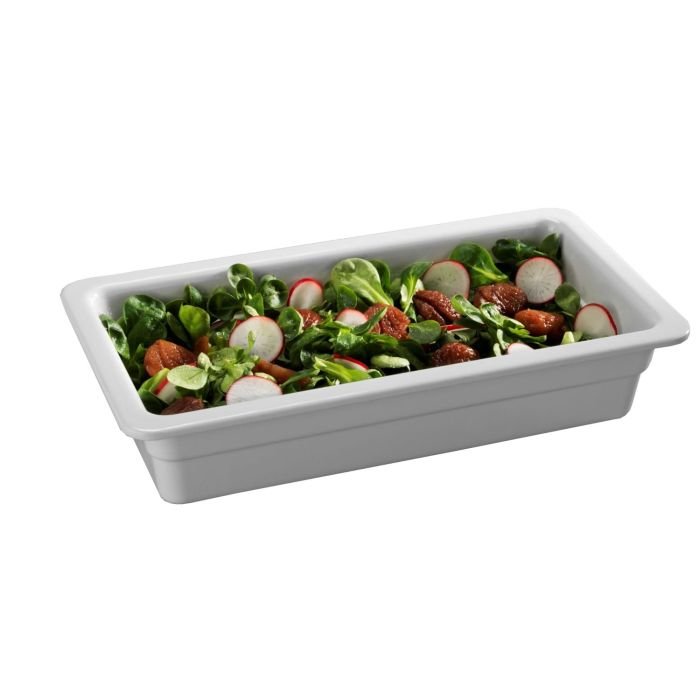 GN 1/3, 32.5x17.5cm, h-6.5, white, melamine