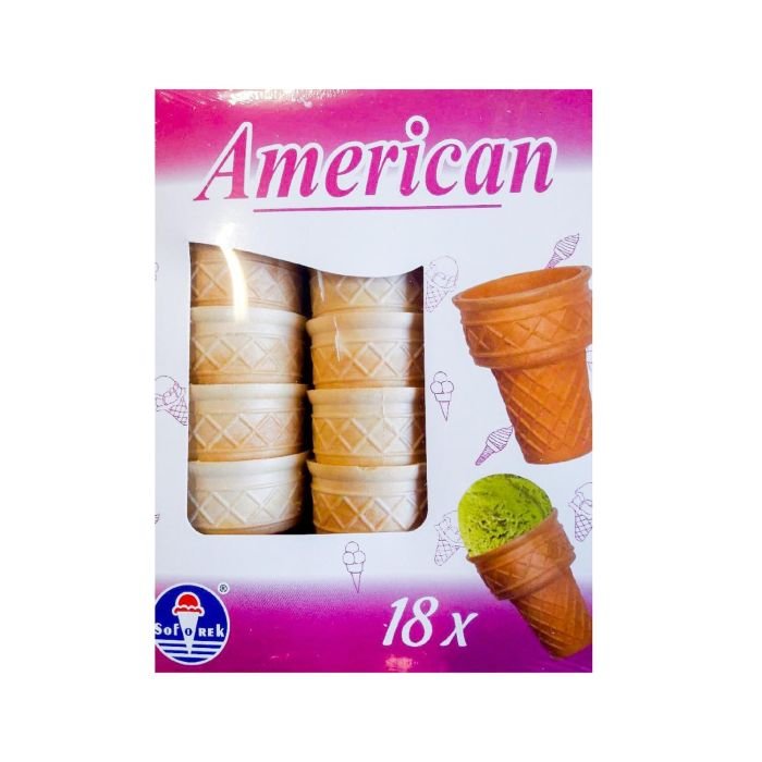 Vafeļu glāzītes American h7cm 18 gab.