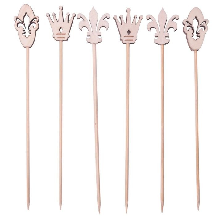 Decorative picks ROYAL 12cm 6 pcs V_O