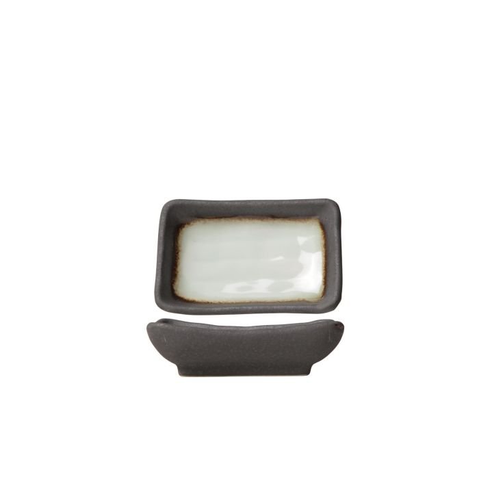 Plate 10.5x7cm rectangular STONE