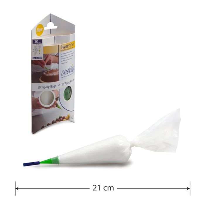 Konditorejas maisiņi SWEETLINER vienreizējie 21x12cm 10gb ar uzgaļiem LDPE