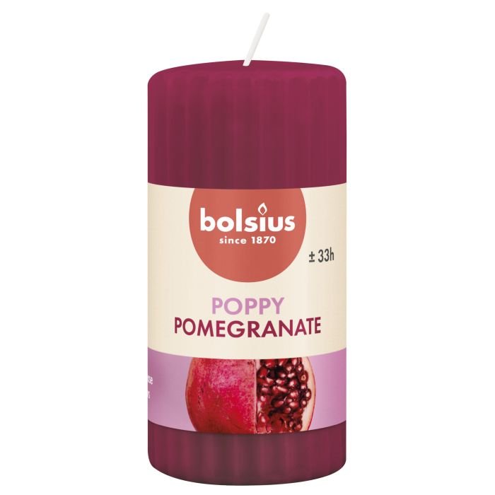 Scented Pillar Candle 120/60mm pomegranate