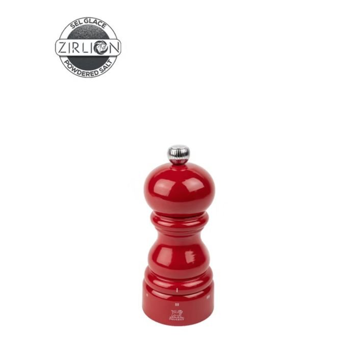 Sāls dzirnavas koka h-12cm PARIS sarkanas lakotas