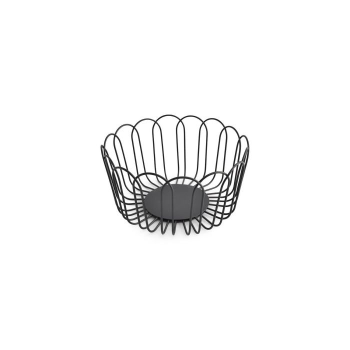 Wire basket FLORES ø19cm h-10cm black