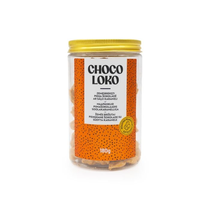 Zemesrieksti piena šokolādē ar sāļo karameli 180g CHOCO LOKO