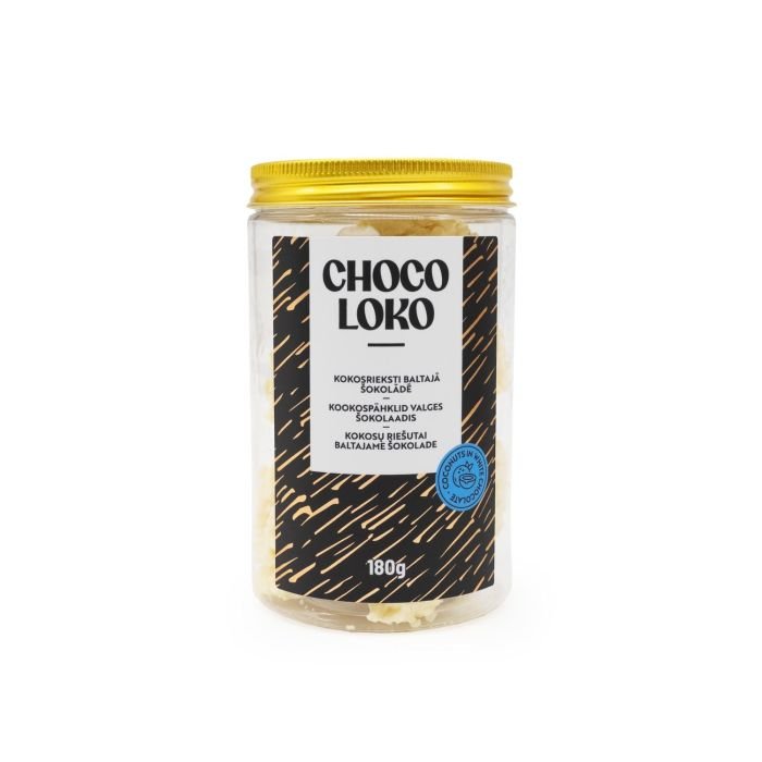 Kokosrieksti baltajā šokolādē 180g CHOCO LOKO