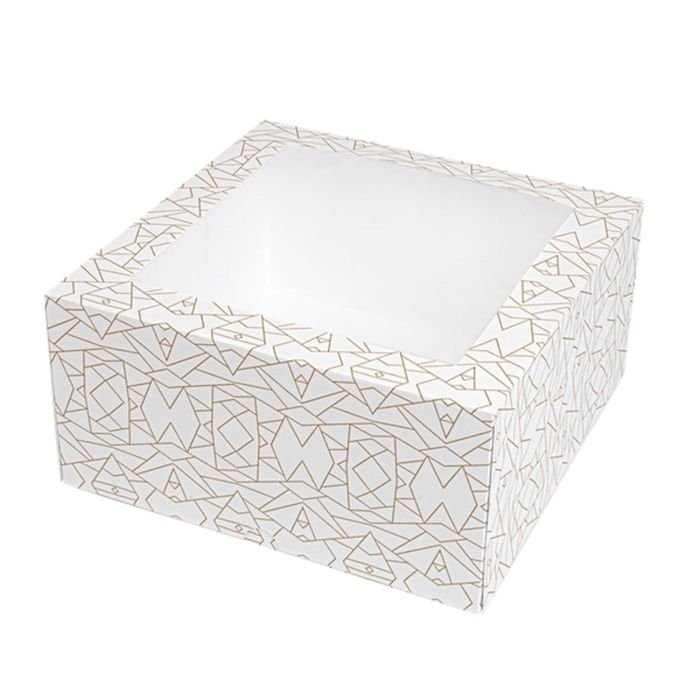 Kastīte ar logu 24x24 h-12cm balta