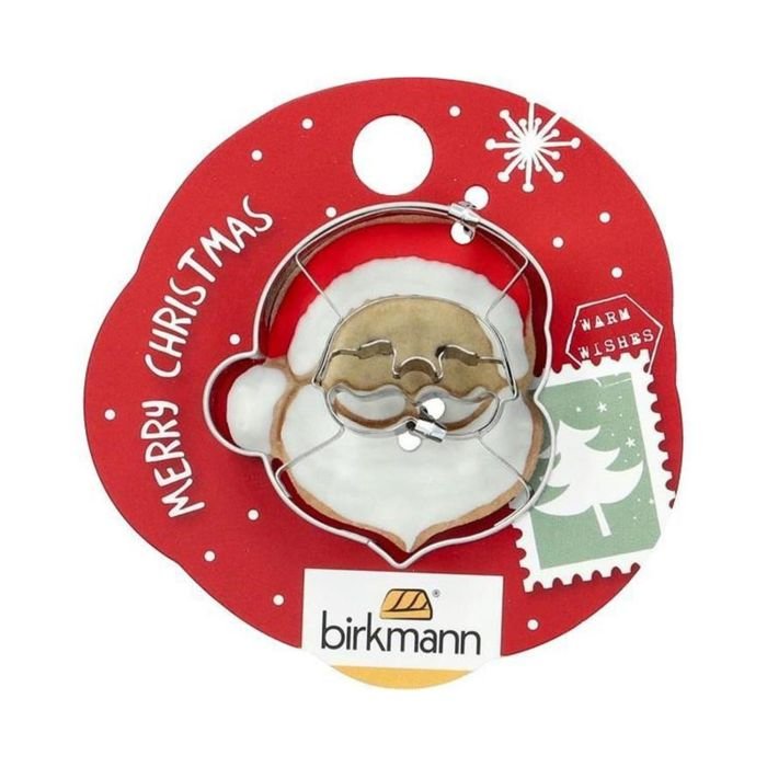 Cepumu forma, Ziemassvētku vecīsa seja, 4,5 cm, nerūsējošais tērauds