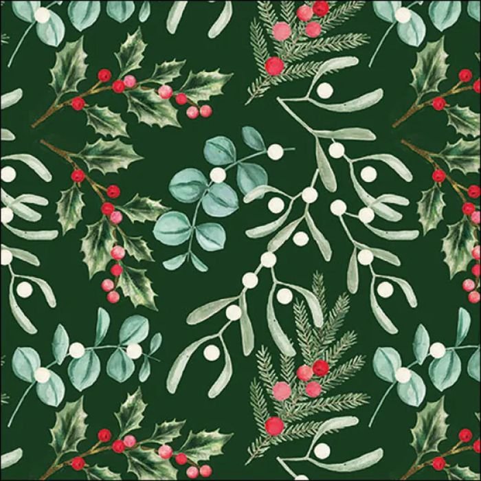 Salvetes 33cm 3-k. 20gab FOLIAGE SCATTER GREEN