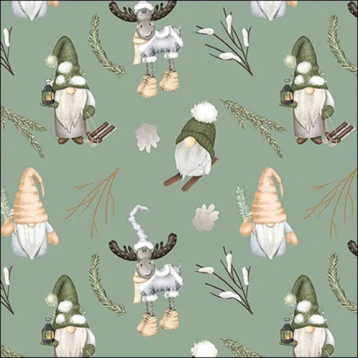 Salvetes 33cm 3-k. 20gab FOREST GNOMES SAGE