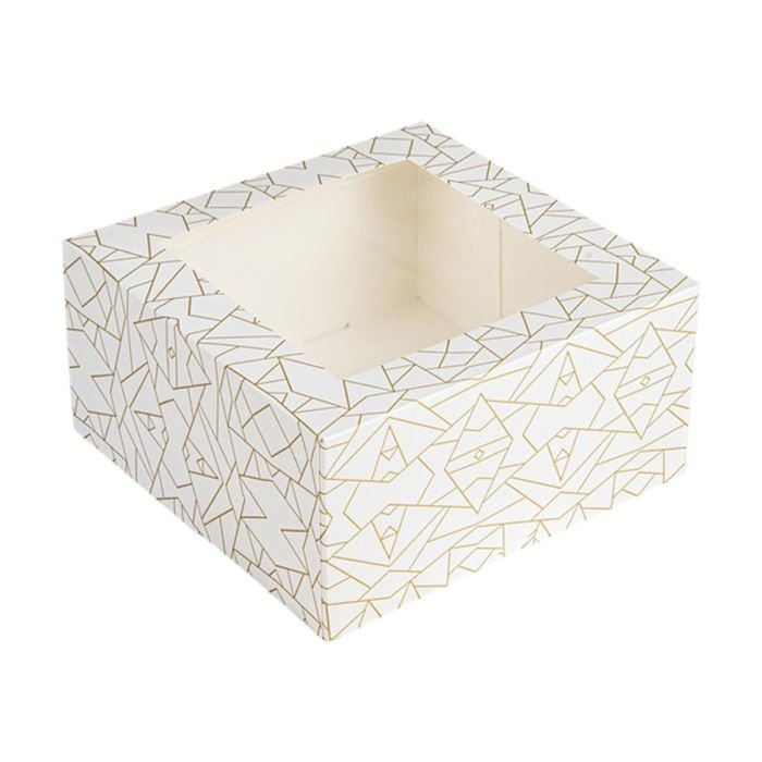 Kastīte ar logu 16x16 h-8cm balta