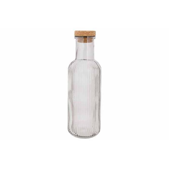 RAYA BOTTLE GREY 1L WITH CORK D8.7X 27.8CM