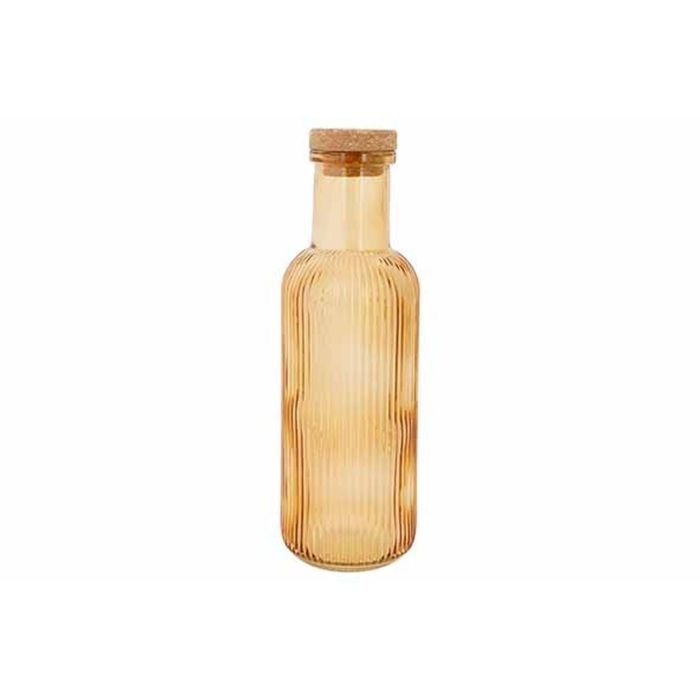 RAYA BOTTLE OCHRE 1L WITH CORK D8.7X27.8CM