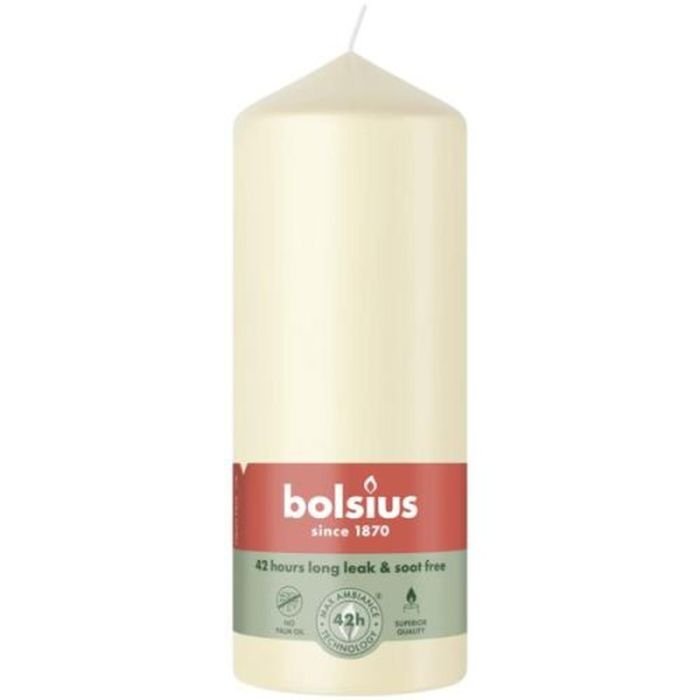 Svece cilindrs h-15cm ø5.8cm ziloņkaula krāsa