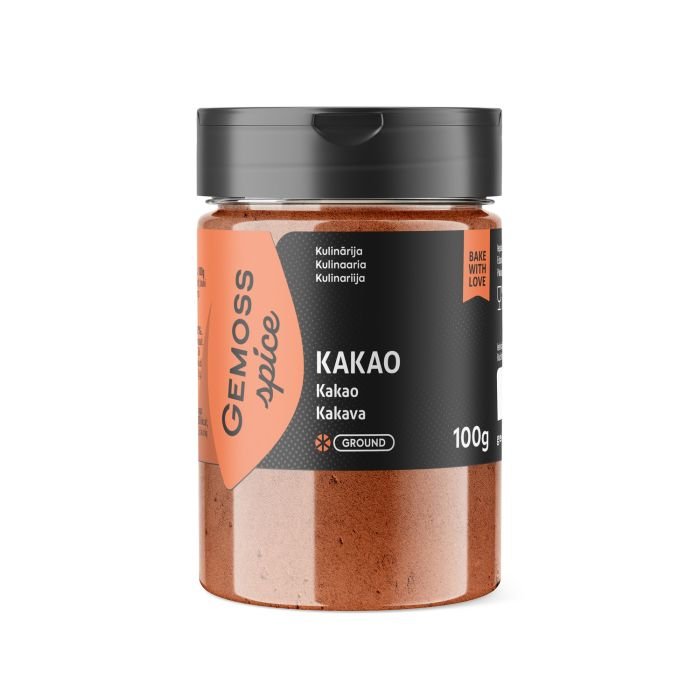 Kakao pulveris alkalizēts (ar samaz. tauku saturu 10-12%) 100g GEMOSS SPICE
