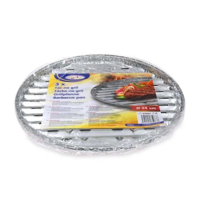 Alumīnija grillšķīvis apaļš v/l 34cm, 3gb