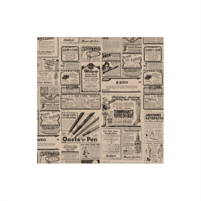 Basket wrapping paper 31x31cm 100pcs TIMES OLD