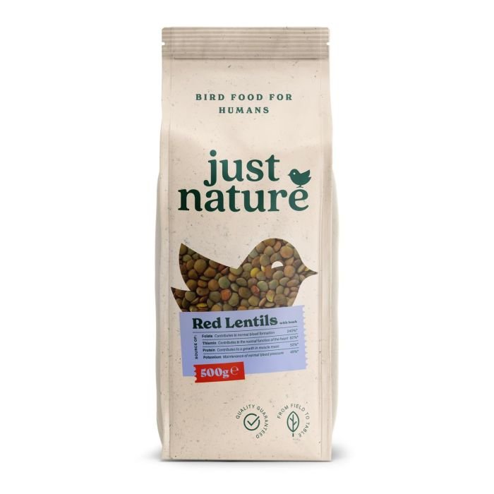 Lēcas sarkanās nelobītas 500g JUST NATURE