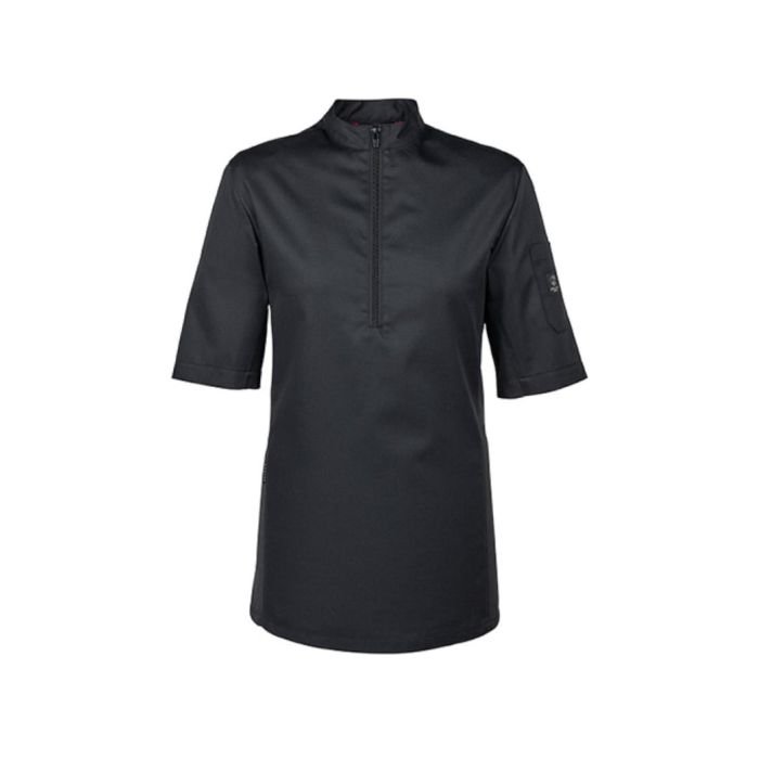 Chef jacket, black, L size , short sleev