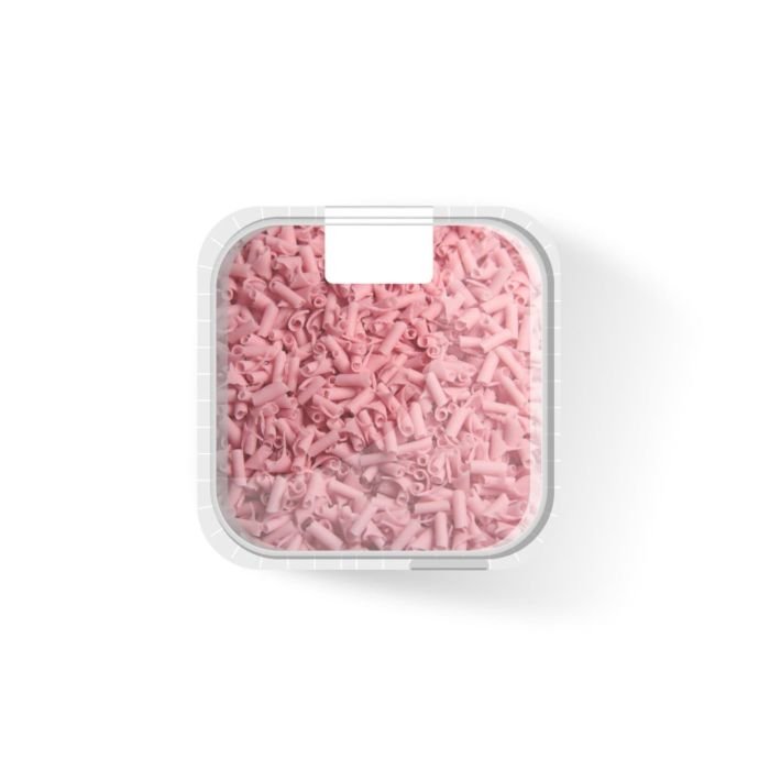 Decoration with chocolate pink Curls, strawberry flavoured 500g