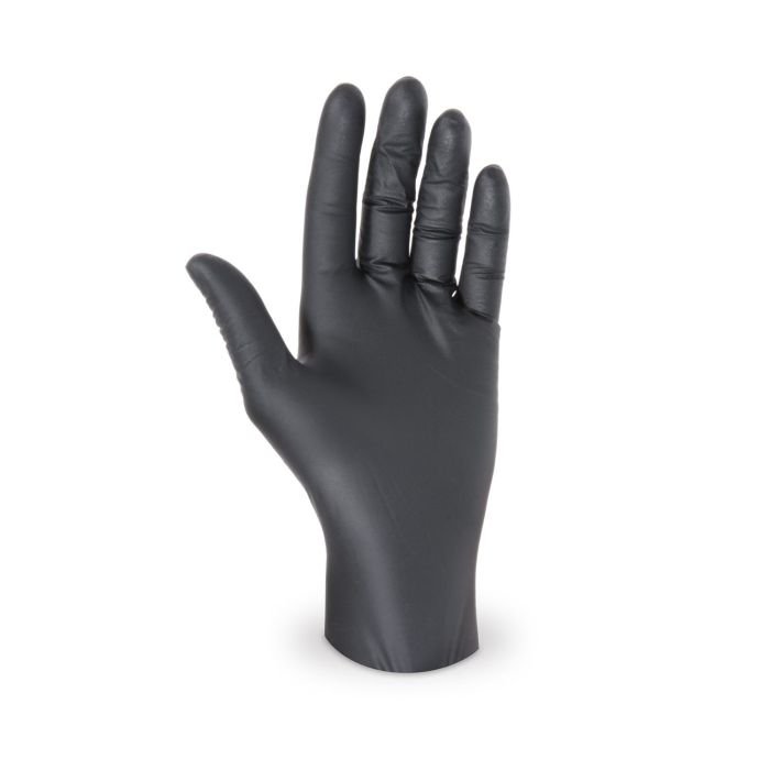 Nitril gloves black, unpowdered extra srong (size L) 100pcs