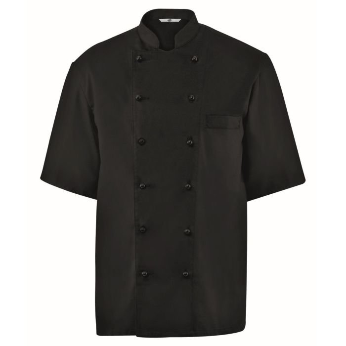 Chef jacket, black, L size , short sleev