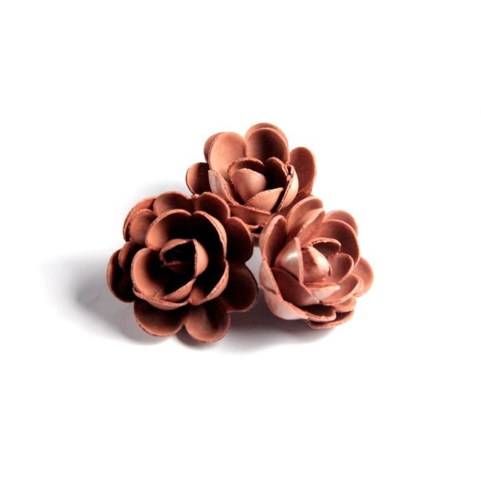 Dekori vafeļu Rozes brūnas 50mm 36 gab.