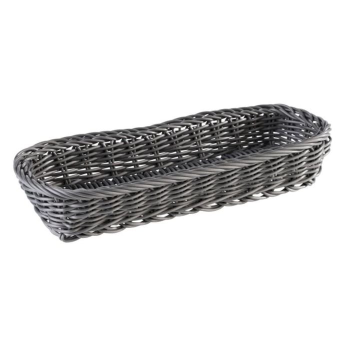 Groziņš galda piederumiem plm. 27x10cm h-4.5cm pelēks