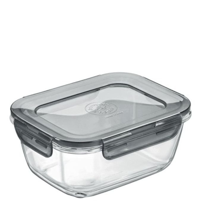 Trauks stikla EVOLUTION 1000ml, 18x14cm, hermētisks pelēks