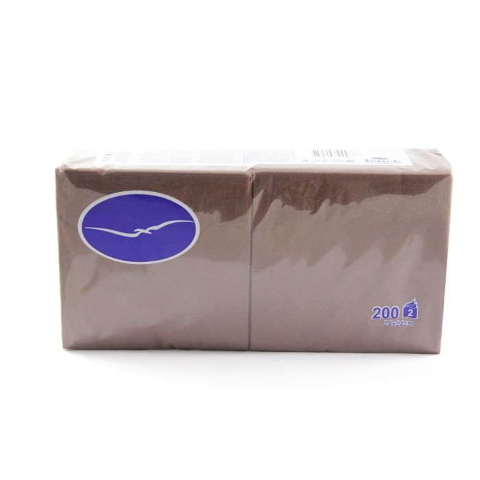 Napkins 24cm 2-ply 200pcs,brown