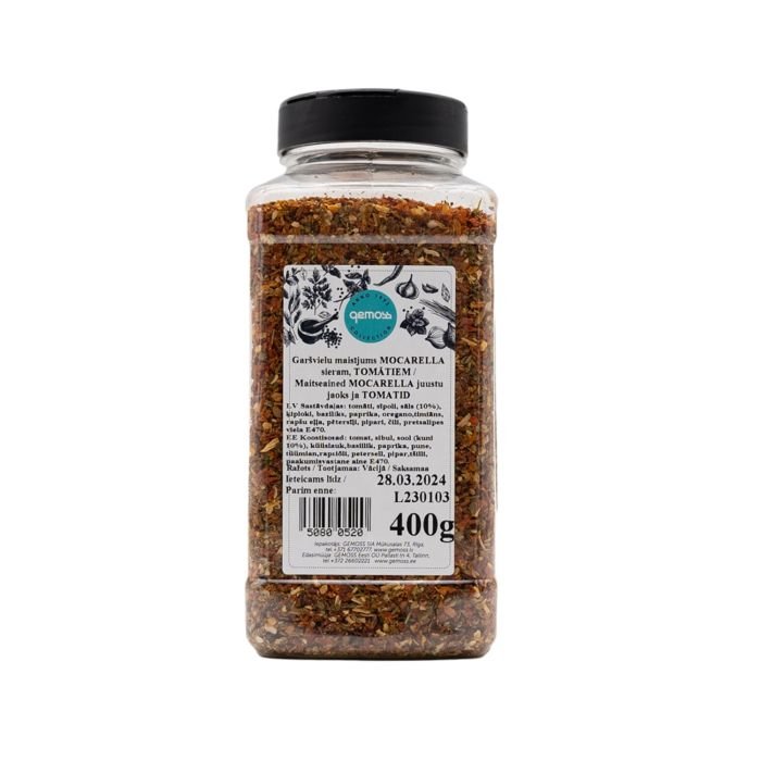Garšvielu maisījums Mocarellas sieram, tomātiem 400g GEMO SPICE L